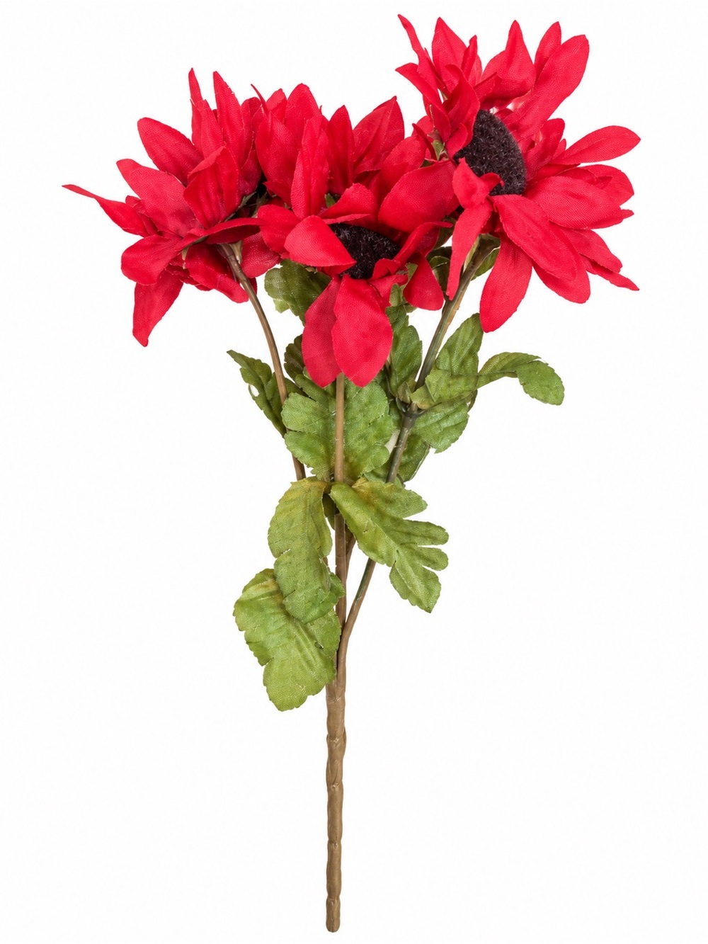 12” Red Artificial Daisy Flower Stem – Faux Floral Décor